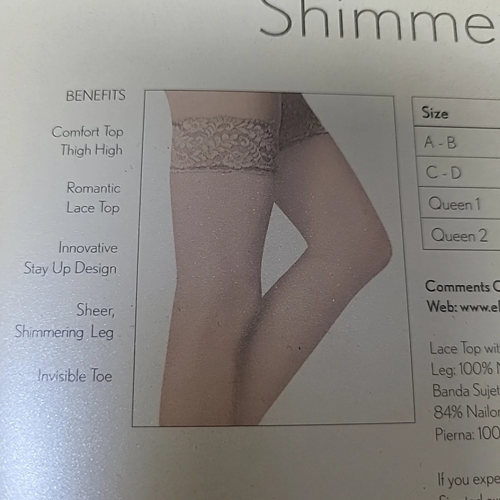 Berkshire Shimmers Thigh High 1340 Black Size A-B Lace Top Invisible‎ Toe 90-135